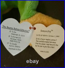 SMOOCHY Ty Beanie Baby Rare Error-New-1997