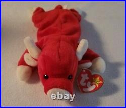 SNORT THE BULL ty Original Beanie Baby May 15 1995 Retired With Tag Errors RARE