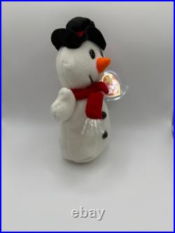 SNOWBALL the Snowman TY Beanie Babies Rare Version-WithHangtag MANY ERRORS