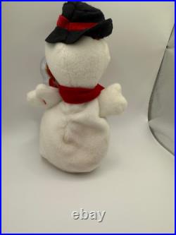 SNOWBALL the Snowman TY Beanie Babies Rare Version-WithHangtag MANY ERRORS