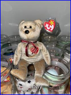SUPER RARE 1999 Signature Bear Ty Beanie Baby Tag Errors PE Pellets MINT WOW