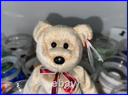 SUPER RARE 1999 Signature Bear Ty Beanie Baby Tag Errors PE Pellets MINT WOW