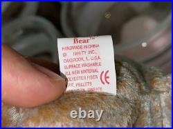 SUPER RARE 1999 Signature Bear Ty Beanie Baby Tag Errors PE Pellets MINT WOW