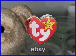 SUPER RARE 1999 Signature Bear Ty Beanie Baby Tag Errors PE Pellets MINT WOW