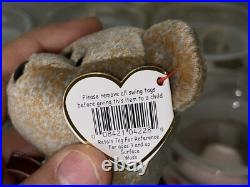 SUPER RARE 1999 Signature Bear Ty Beanie Baby Tag Errors PE Pellets MINT WOW