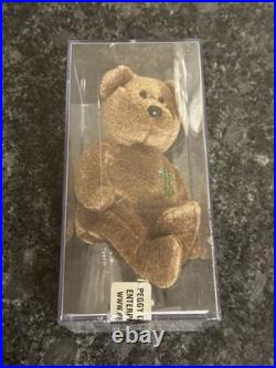 SUPER RARE Billionaire Bear Ty Beanie Baby MWMT MQ SIGNED SEALED with COA