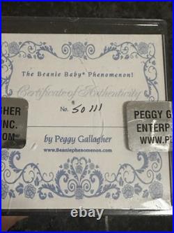 SUPER RARE Billionaire Bear Ty Beanie Baby MWMT MQ SIGNED SEALED with COA