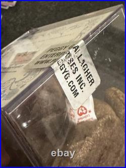 SUPER RARE Billionaire Bear Ty Beanie Baby MWMT MQ SIGNED SEALED with COA