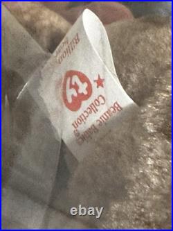 SUPER RARE Billionaire Bear Ty Beanie Baby MWMT MQ SIGNED SEALED with COA