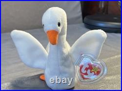 SUPER RARE SHORT BILL Ty Beanie Baby Gracie Swan MINT Tag Errors SUPER RARE SHORT BILL Ty Beanie Baby Gracie Swan MINT Tag Errors