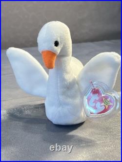 SUPER RARE SHORT BILL Ty Beanie Baby Gracie Swan MINT Tag Errors SUPER RARE SHORT BILL Ty Beanie Baby Gracie Swan MINT Tag Errors