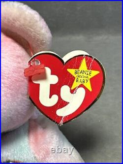 SUPER RARE TY PEACE BEAR BEANIE BABY 1996 With TAG ERRORS READ