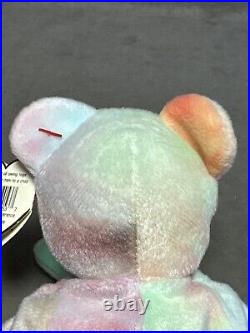 SUPER RARE TY PEACE BEAR BEANIE BABY 1996 With TAG ERRORS READ