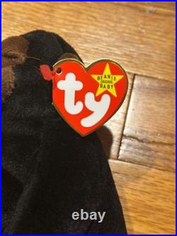 SUPER RARE Ty Beanie Baby Congo 1996 Tush Tag sewing error, Face and Tag errors