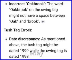 Sammy TY Beanie Baby (Retired) 1998 Mint RARE Hologram Tag TAG ERRORS