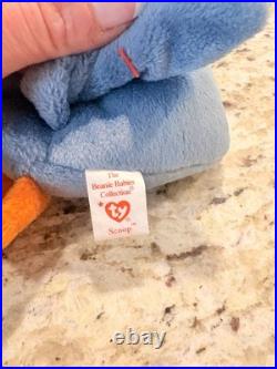 Scoop the Pelican Beanie Baby With ERRORS VERY RARE Retired TY 1996