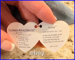 Scoop the Pelican Beanie Baby With ERRORS VERY RARE Retired TY 1996