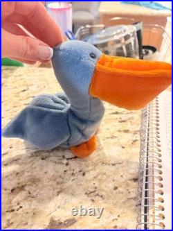 Scoop the Pelican Beanie Baby With ERRORS VERY RARE Retired TY 1996