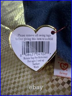 Scoop the Pelican? RARE ERRORS? (Style #4107) Ty Beanie Babies, 1996