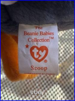 Scoop the Pelican? RARE ERRORS? (Style #4107) Ty Beanie Babies, 1996