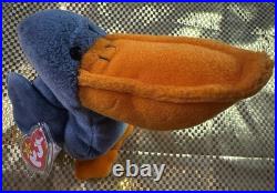 Scoop the Pelican? RARE ERRORS? (Style #4107) Ty Beanie Babies, 1996