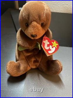 Seaweed Beanie Baby- TY Seaweed the Otter Rare tag 1995/1996 Retired