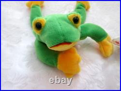 Smoochy The Frog Beanie Baby-rare-retired Mint Red Tongue 1997 Tag Errors New