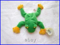 Smoochy The Frog Beanie Baby-rare-retired Mint Red Tongue 1997 Tag Errors New