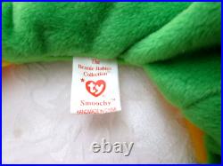 Smoochy The Frog Beanie Baby-rare-retired Mint Red Tongue 1997 Tag Errors New