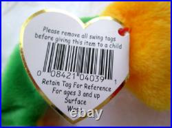 Smoochy The Frog Beanie Baby-rare-retired Mint Red Tongue 1997 Tag Errors New