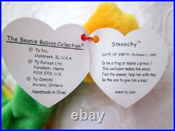 Smoochy The Frog Beanie Baby-rare-retired Mint Red Tongue 1997 Tag Errors New
