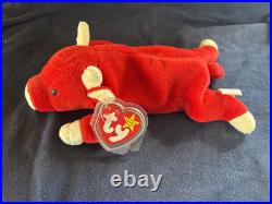 Snort The Red Bull 1995 TY Beanie Baby Extremely RARE & RETIRED PVC Tag Errors