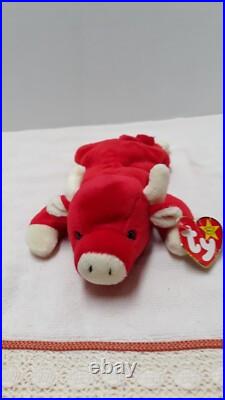 Snort The Red Bull 1995 TY Beanie Original Baby RARE ERROR & RETIRED Snort The Red Bull 1995 TY Beanie Original Baby RARE ERROR & RETIRED