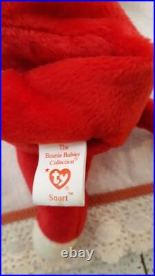 Snort The Red Bull 1995 TY Beanie Original Baby RARE ERROR & RETIRED Snort The Red Bull 1995 TY Beanie Original Baby RARE ERROR & RETIRED