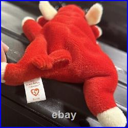 Snort The Red Bull Style 4002 Rare Error Beanie Baby Tag Errors