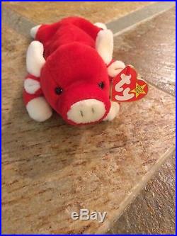 Snort the bull beanie baby. 1995 Retired Rare. No Stamp- PVC Pellets- No Star