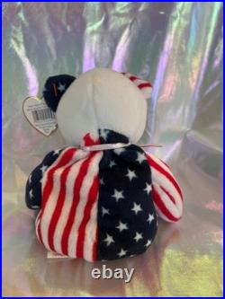 Spangle 1999 RARE Stars and Stripes Beanie Baby Proud American