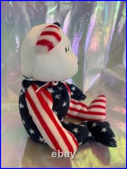 Spangle 1999 RARE Stars and Stripes Beanie Baby Proud American