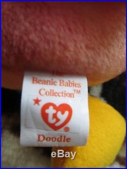 Strut Rooster Doodle Tags Ty Beanie Baby Original Retired Rare Error Oddity