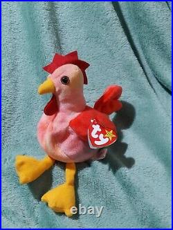 Strut The Rooster Beanie Baby Multiple Errors Rare Retired 1996 Vintage TY