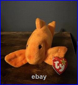 Super RARE Goldie Goldfish 1993-Ty Beanie Baby with Tag Errors 4023-Mint Condition