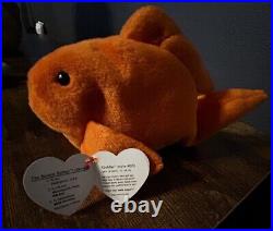 Super RARE Goldie Goldfish 1993-Ty Beanie Baby with Tag Errors 4023-Mint Condition