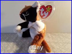 Super Rare Authentic TY Beanie Babies 1998 New Retired Chip PVC Cats Tag Errors