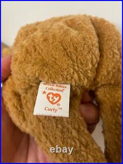 TAG ERROR ORIGIINAL VERY RARE Beanie Baby CURLY Highly Collectible