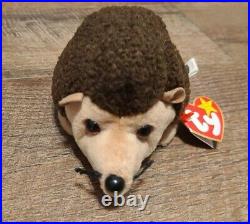 TAG ERRORS! Ty Beanie Baby Prickles the Hedgehog 1998 RARE! Mint Condition