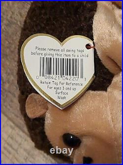 TAG ERRORS! Ty Beanie Baby Prickles the Hedgehog 1998 RARE! Mint Condition