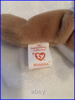 TY 1996 Wrinkles Beanie Baby Very Rare Retired with Error in Poem and Tush Tag