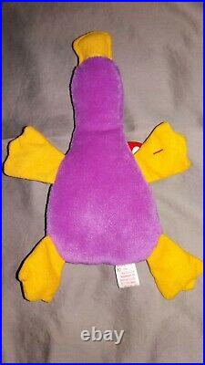 TY 1st Edition Patti Platypus Mint Collector Retired PVC RARE with Tag Errors