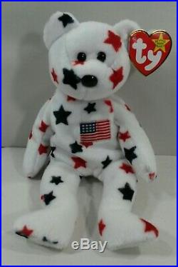 TY BEANIE BABIES BABY Glory The Bear 1997 RAREVintageRed Stamp Mint WT