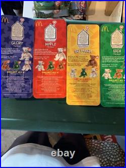 TY BEANIE BABIES MCDONALDS INTERNATIONAL BEARS SET OF 4 NIB errors VERY RARE